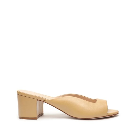 SCHUTZ Shoes - Schutz Carey Leather Sandal Nude Size 7.5